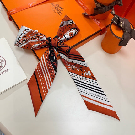 HERMES 26S TWILLY SCARF 86 IN SILK 500093