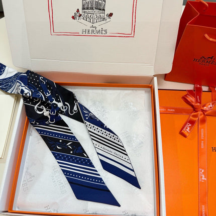 HERMES 26S TWILLY SCARF 86 IN SILK 500094