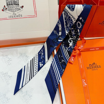 HERMES 26S TWILLY SCARF 86 IN SILK 500094