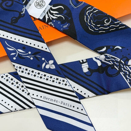 HERMES 26S TWILLY SCARF 86 IN SILK 500094