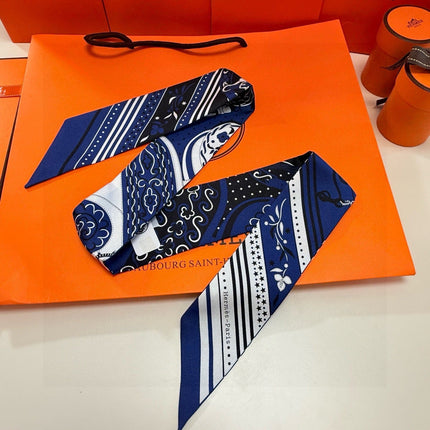 HERMES 26S TWILLY SCARF 86 IN SILK 500094