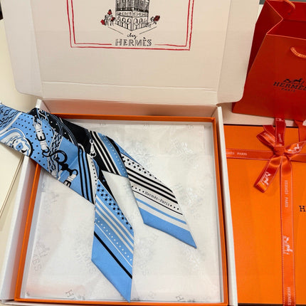 HERMES 26S TWILLY SCARF 86 IN SILK 500096