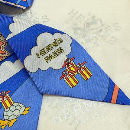 HERMES 26S TWILLY SCARF 86 IN SILK 496166