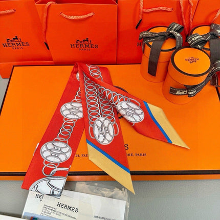 HERMES 26S TWILLY SCARF 86 IN SILK 498649