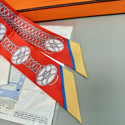 HERMES 26S TWILLY SCARF 86 IN SILK 498649
