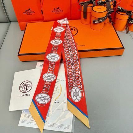 HERMES 26S TWILLY SCARF 86 IN SILK 498649