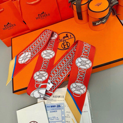 HERMES 26S TWILLY SCARF 86 IN SILK 498649