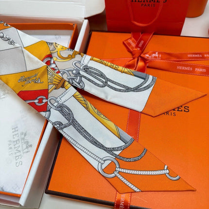 HERMES 26S TWILLY SCARF 86 IN SILK 496172