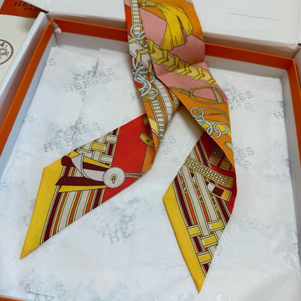 HERMES 26S TWILLY SCARF 86 IN SILK 498653