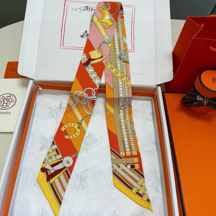 HERMES 26S TWILLY SCARF 86 IN SILK 498653