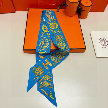 HERMES 26S TWILLY SCARF 86 IN SILK 492634