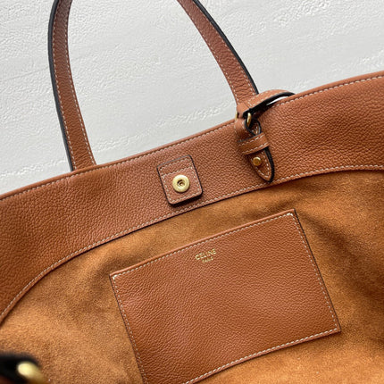 MINI CABAS ANAÏS CUIR TRIOMPHE 21 IN BRONZE ORANGE GRAINED CALFSKIN