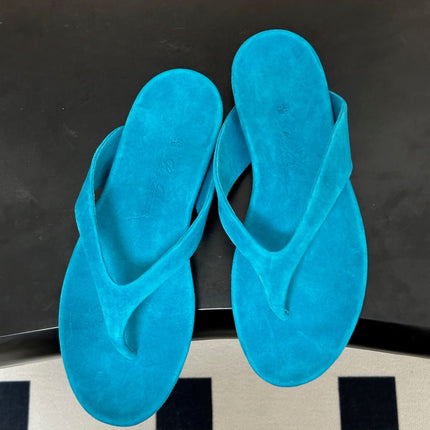 LP 26S THONG SANDALS IN BLUE SUEDE