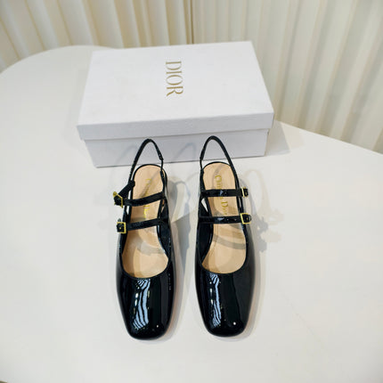 DIOR 26S SLINGBACK PUMP 40 MM IN BLACK PATENT CALFSKIN