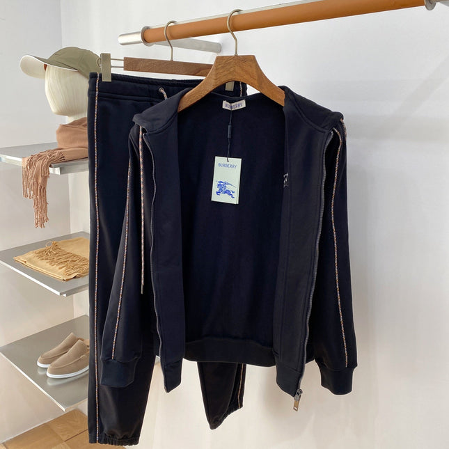BURBERRY 26S ZIP-UP HOODED TRACKSUIT 477