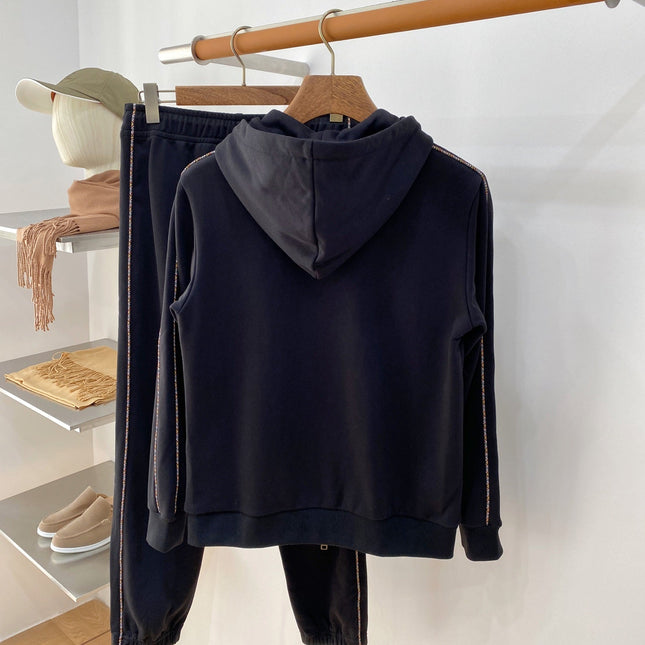 BURBERRY 26S ZIP-UP HOODED TRACKSUIT 477