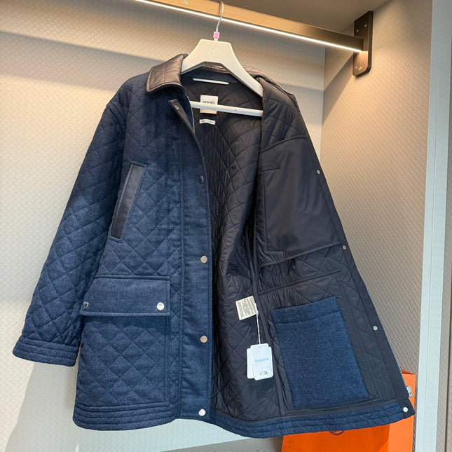 HERMES 25S QUILTED COTTON JACKET 376