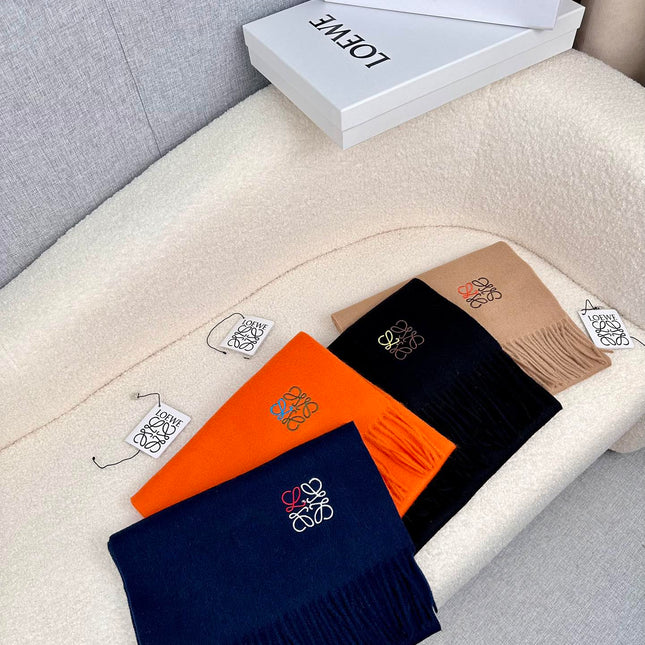 SCARF 180 CM IN NAVY BLUE CASHMERE 353155