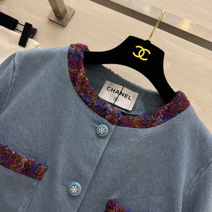 CC 25 Short Jacket Blue Denim Fabric