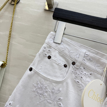 CHLOE 25S WHITE PANTS STYLE 002