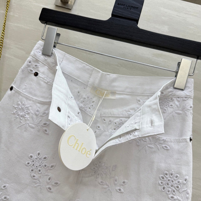 CHLOE 25S WHITE PANTS STYLE 002