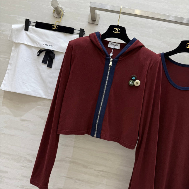 CHANEL 26S JACKET AND SLEEVELESS DRESS SET 962
