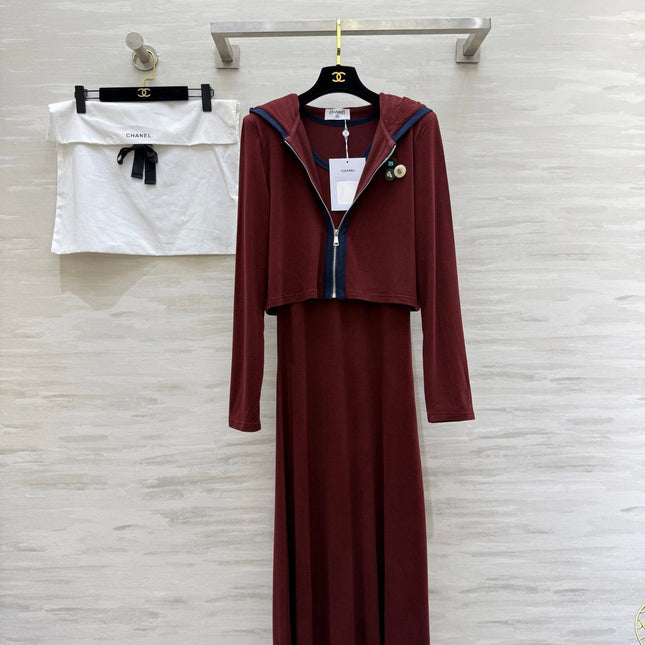 CHANEL 26S JACKET AND SLEEVELESS DRESS SET 962