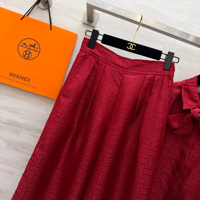 HERMES 26S SHIRT AND WIDE LEG PANTS SET 591