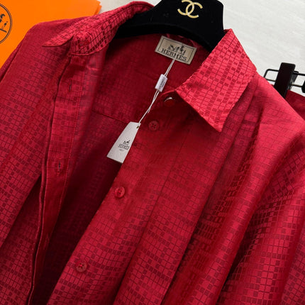 HERMES 26S SHIRT AND WIDE LEG PANTS SET 591
