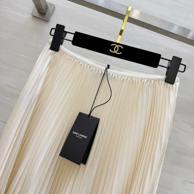 YSL 26S PLEATED MIDI SKIRT 270