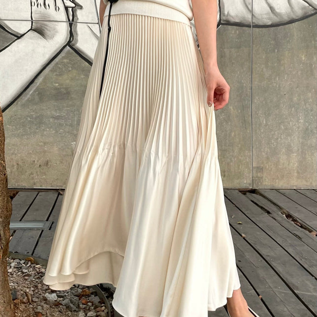 YSL 26S PLEATED MIDI SKIRT 270