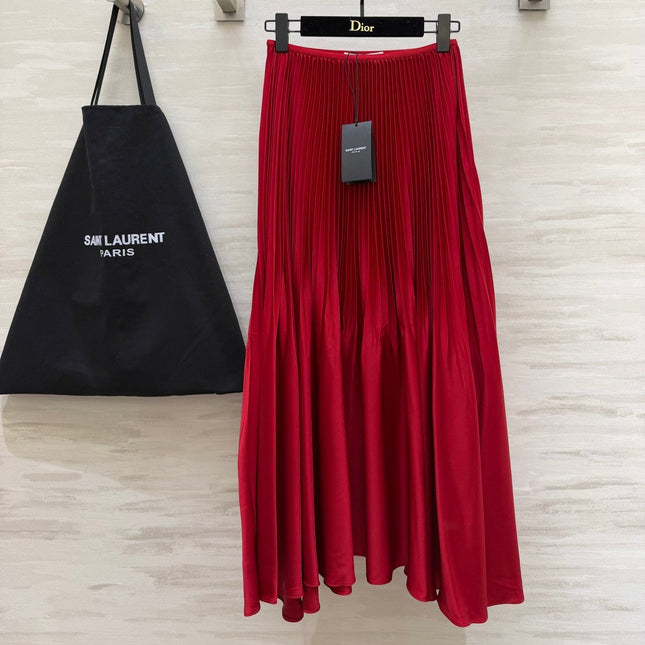 YSL 26S PLEATED MIDI SKIRT 268