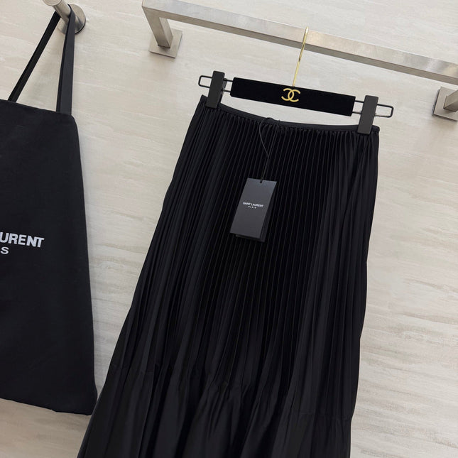 YSL 26S PLEATED MIDI SKIRT 267