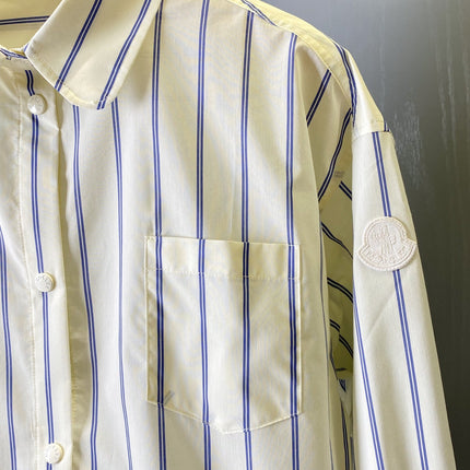 MONCLER 26S STRIPED LONG-SLEEVE SHIRT 679
