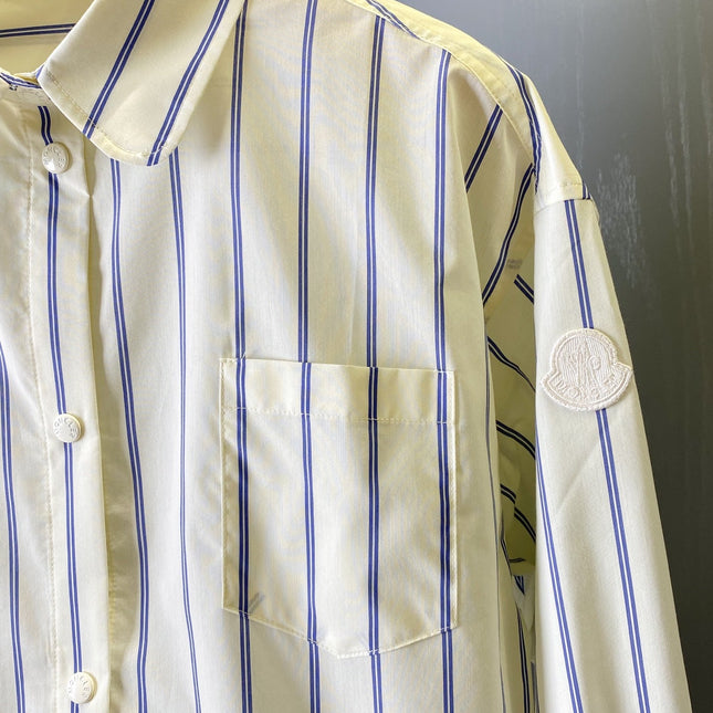 MONCLER 26S STRIPED LONG-SLEEVE SHIRT 679