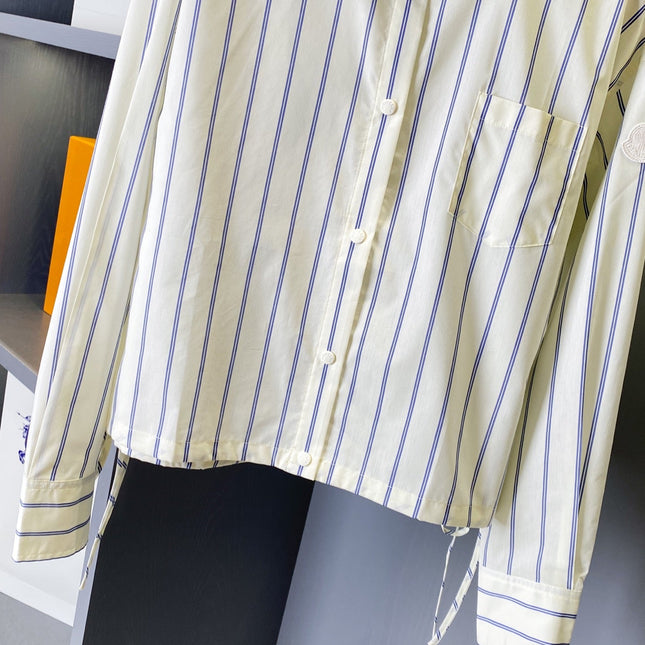 MONCLER 26S STRIPED LONG-SLEEVE SHIRT 679