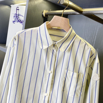 MONCLER 26S STRIPED LONG-SLEEVE SHIRT 679