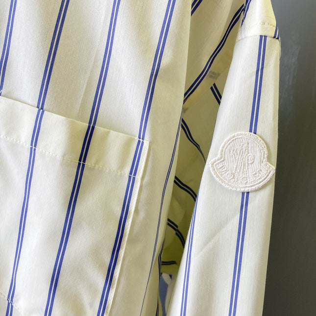 MONCLER 26S STRIPED LONG-SLEEVE SHIRT 679