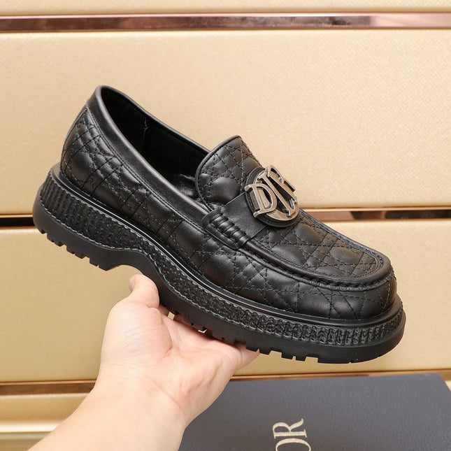 CD EXPLORER LOAFER BLACK EMBROIDED CALFSKIN