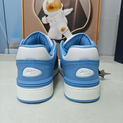 DIOR 26S LOW-TOP SNEAKER IN WHITE AND BLUE CALFSKIN