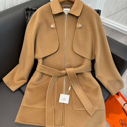 HERMES 25S MID-LENGTH CASHMERE COAT 285
