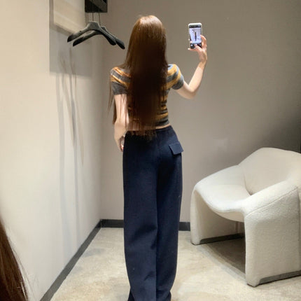 MIUMIU WIDE-LEG PANTS STYLE 656