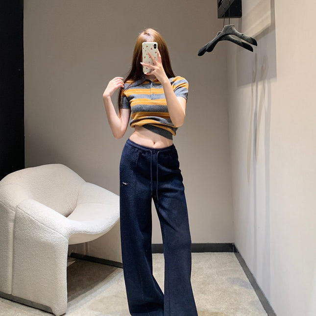 MIUMIU WIDE-LEG PANTS STYLE 656