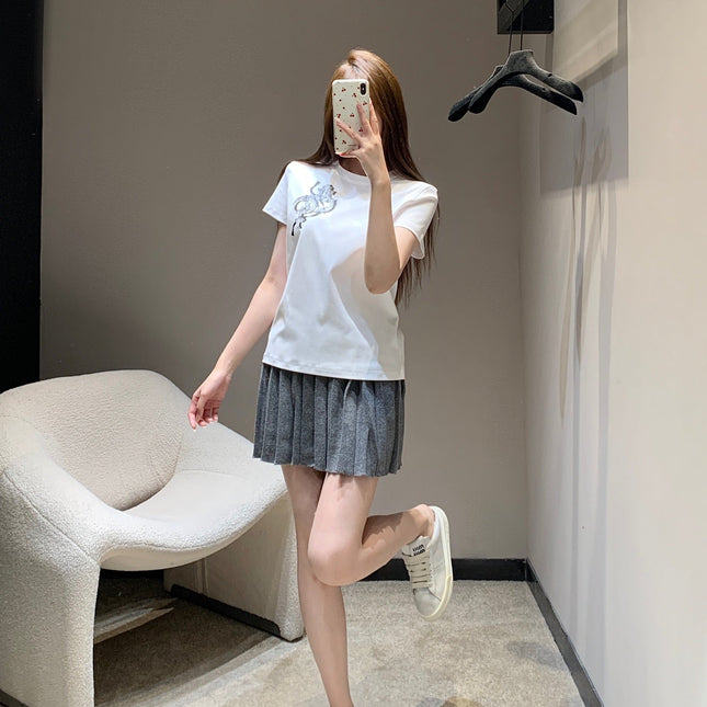 HERMES 25S SHORT-SLEEVE CREW NECK T-SHIRT 345