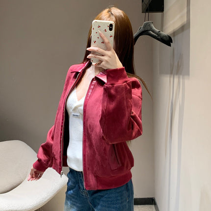 HERMES 25S SUEDE JACKET 385