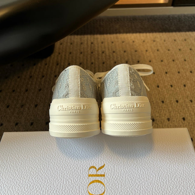 DIOR 26S LOW-TOP SNEAKER 50MM IN BLUE GREY OBLIQUE EMBROIDERED CANVAS