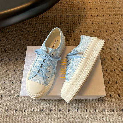 DIOR 26S LOW-TOP SNEAKER 50MM IN LIGHT BLUE OBLIQUE EMBROIDERED CANVAS