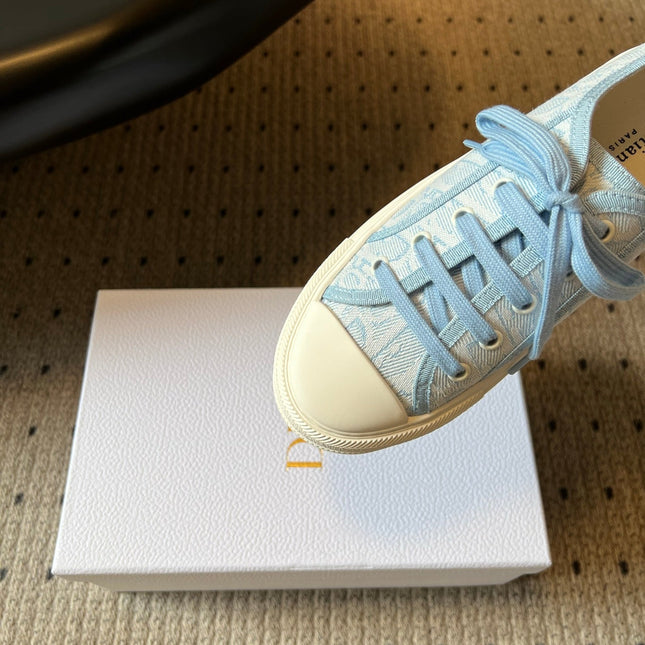 DIOR 26S LOW-TOP SNEAKER 50MM IN LIGHT BLUE OBLIQUE EMBROIDERED CANVAS