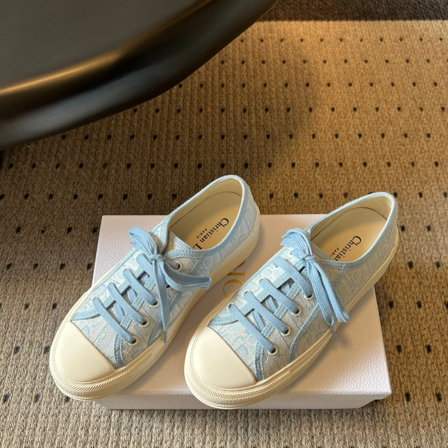 DIOR 26S LOW-TOP SNEAKER 50MM IN LIGHT BLUE OBLIQUE EMBROIDERED CANVAS