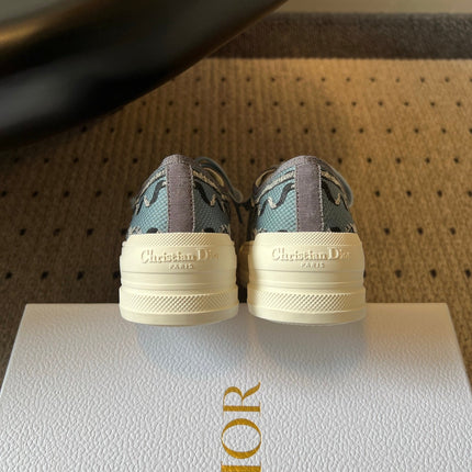 DIOR 26S LOW-TOP SNEAKER 50MM IN BLUE OBLIQUE EMBROIDERED CANVAS